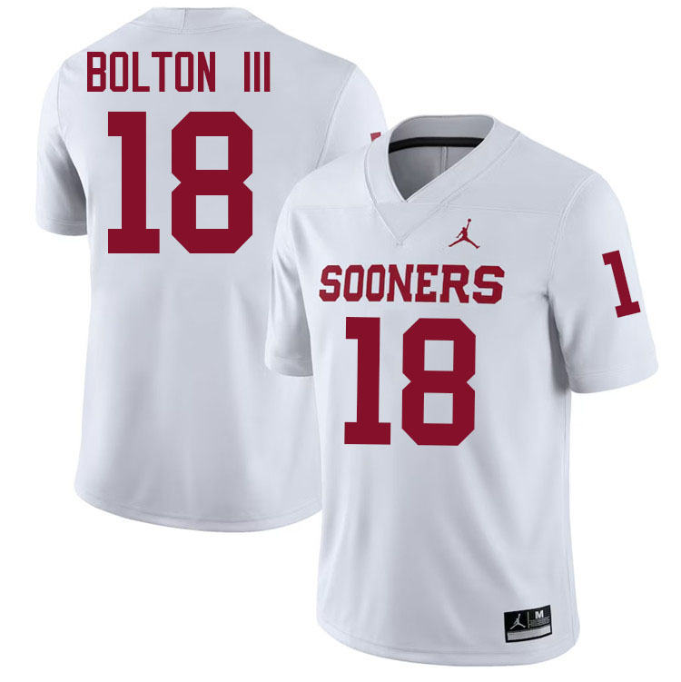 Curtis Bolton III Oklahoma Sooners Jersey,Oklahoma Sooners Football Uniforms,Jersey-White